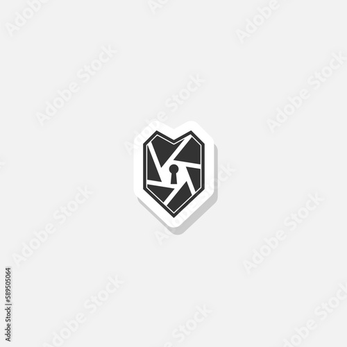 Free Download Security Camera with Shield sticker icon - GFXLoad