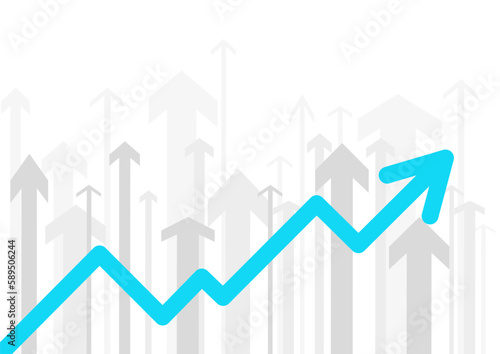 moving arrows to success illustration