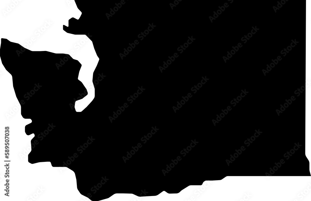 Washington state map contour. Washington state map in png. Glyph Washington map. US state map in png Washington state map contour. Washington state map in png. Glyph Washington map. US state map in png