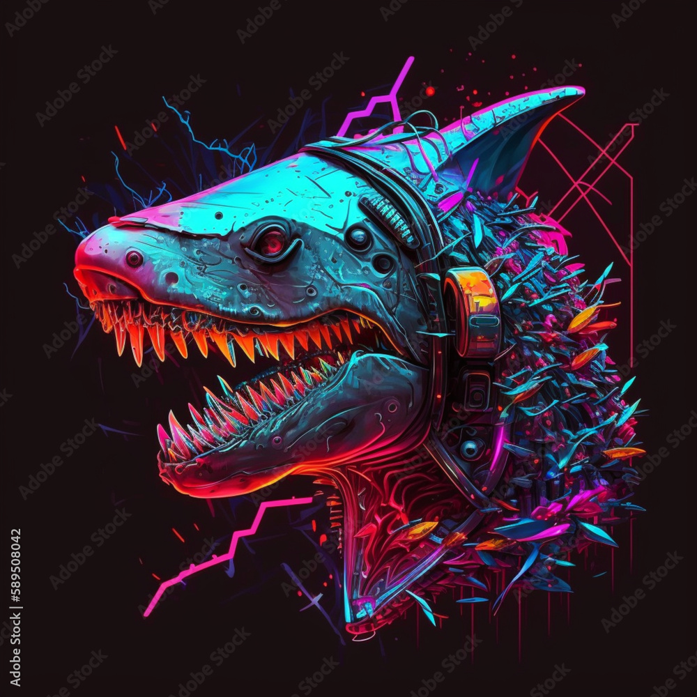 Cyberpunk Shark Cyberpunk Shark