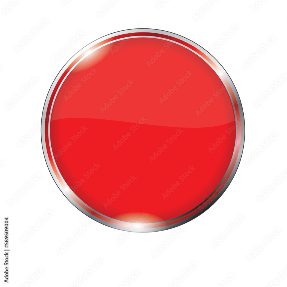 red round button isolated on a white background red round button isolated on a white background