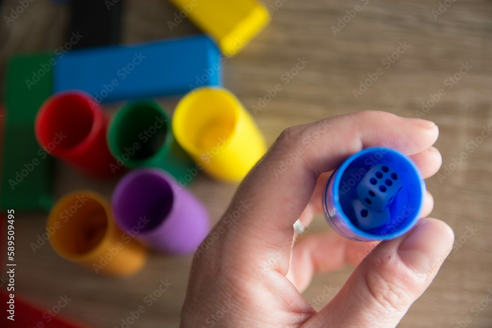 Cubos de dados. Suerte. Close up. Concepto. Cubos de dados. Suerte. Close up. Concepto.