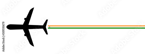 india plane icon vector illustration. isolated on white background