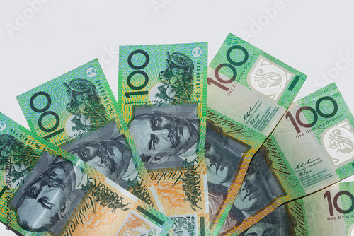 600 hundred Australian dollars isolated on white background