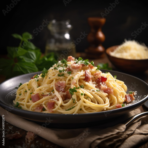 Indulge in the Creamy and Delicious Comfort of Spaghetti Carbonara, a Classic Italian Favorite