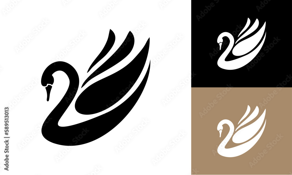 Obraz premium modern minimalist goose logo