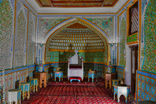 Kurinish Khana (throne room), Kunya Ark Citadel, Ichon Qala (Itchan Kala), UNESCO World Heritage Site, Khiva, Uzbekistan photo