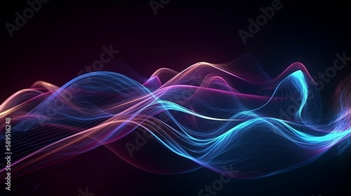 abstract neon background with lines