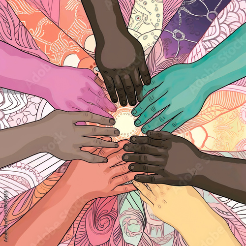 Empowering Diversity and Inclusion through Collaborative Innovation and Artistic Expression. Generative AI illustration.
