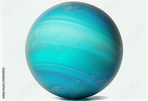 Uranus planet isolated on transparent background cutout. Generative AI photo
