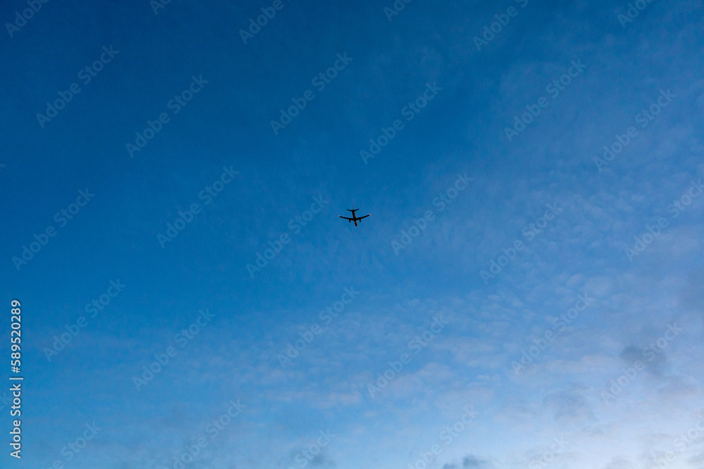 Copenhagen, Denmark A passenger jet airplane takes off at Kastrup airport.