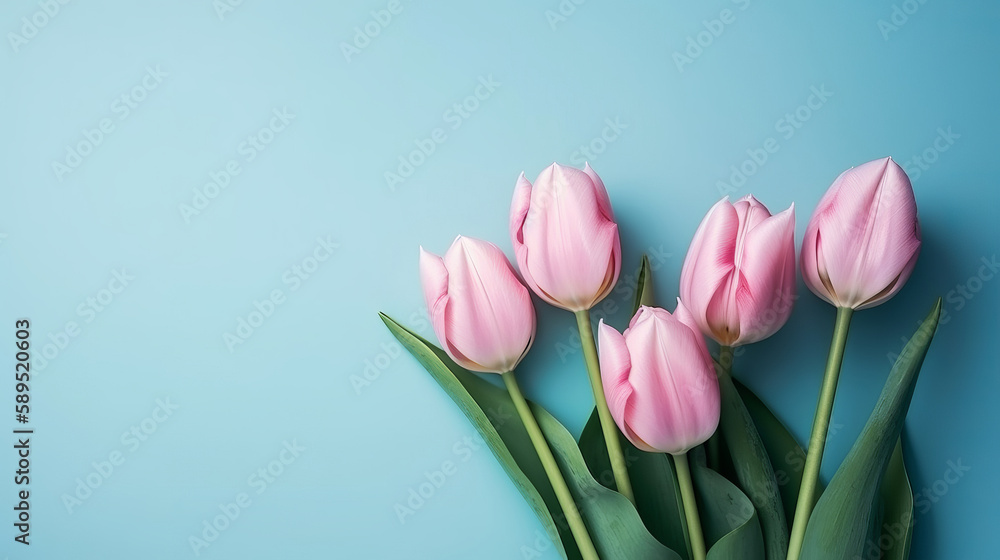Tulip flowers background. Illustration AI Generative. Tulip flowers background. Illustration AI Generative.