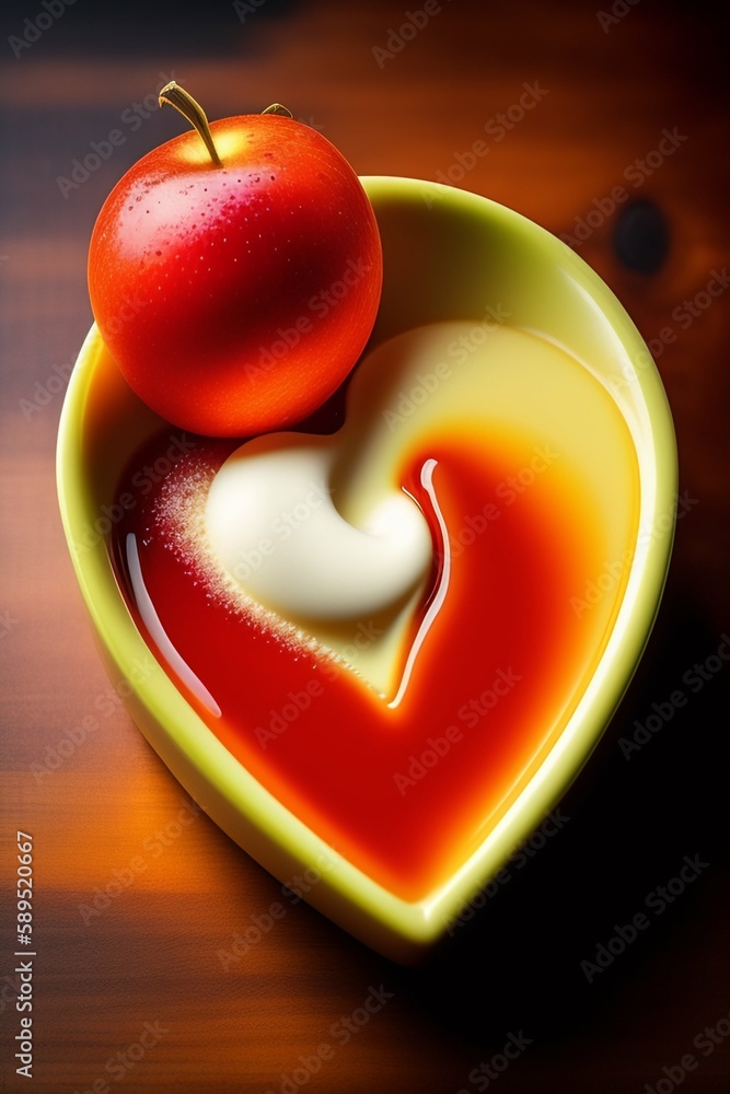 Obraz premium apple and heart