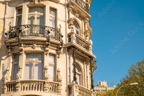 historic decrated barockbuilding at Plaza de Espana in Madrid, Spain © TambolyPhotodesign