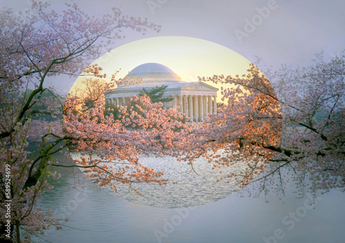 A Tale of Two Sunsets
Cloudy and clear sunsets were photographed from the same location and stacked.  A hole was cut from the cloudy sunset photo for this unique view.