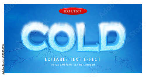 Cold Text Effect fully editable