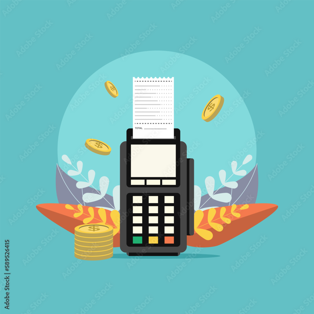 Contactless payment, credit or debit card with POS (point of sale