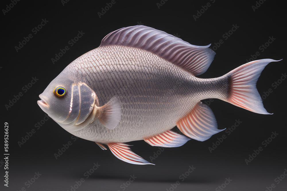 Fish Design Element on a Solid Background: Perfect for Underwater-themed Projects and Decor Fish Design Element on a Solid Background: Perfect for Underwater-themed Projects and Decor