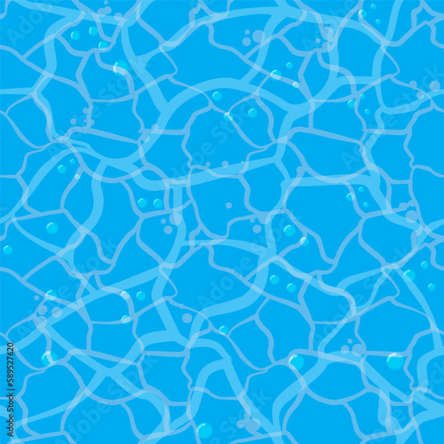 Seamless pattern of blue swimming pool. Texture of water