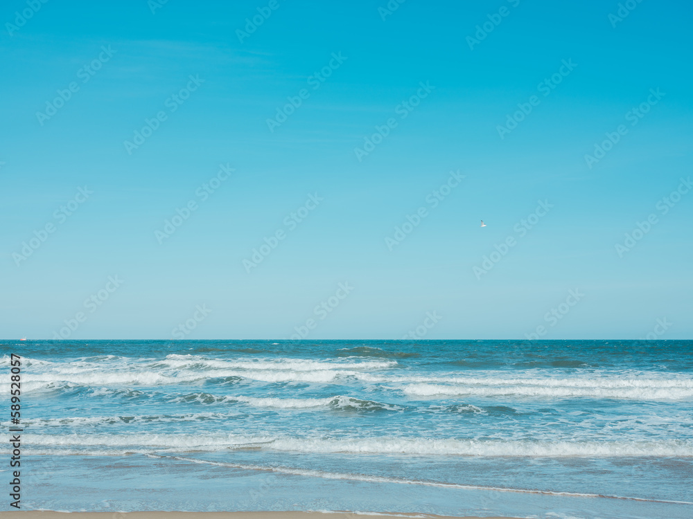 Blue sky beach