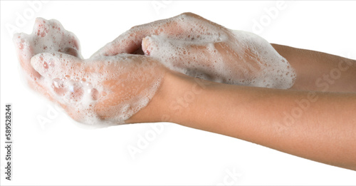 Fotografija Woman Washing Her Hands on background