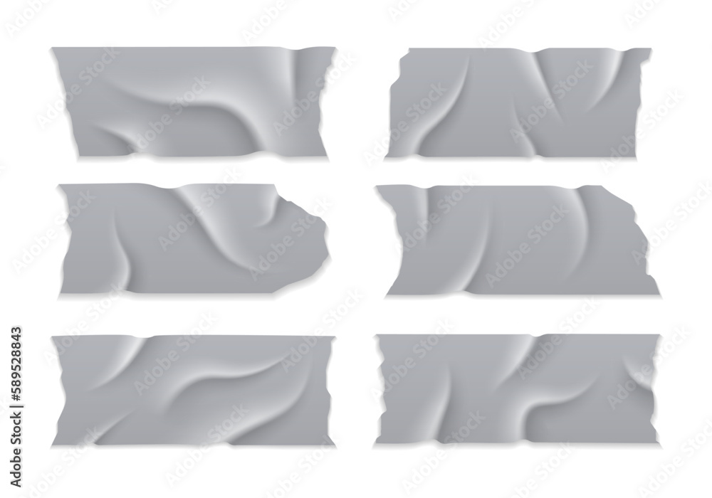 Scotch paper adhesive, tape sticky ripped illustration. Adhesive tape