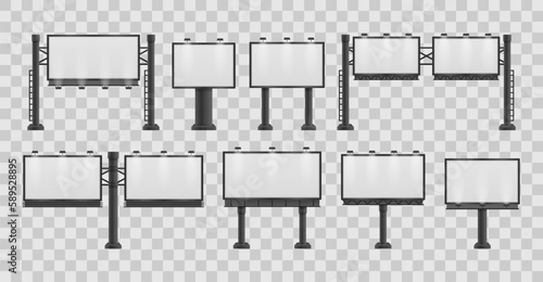 Blank big billboard. Mockup for your advertisement and design