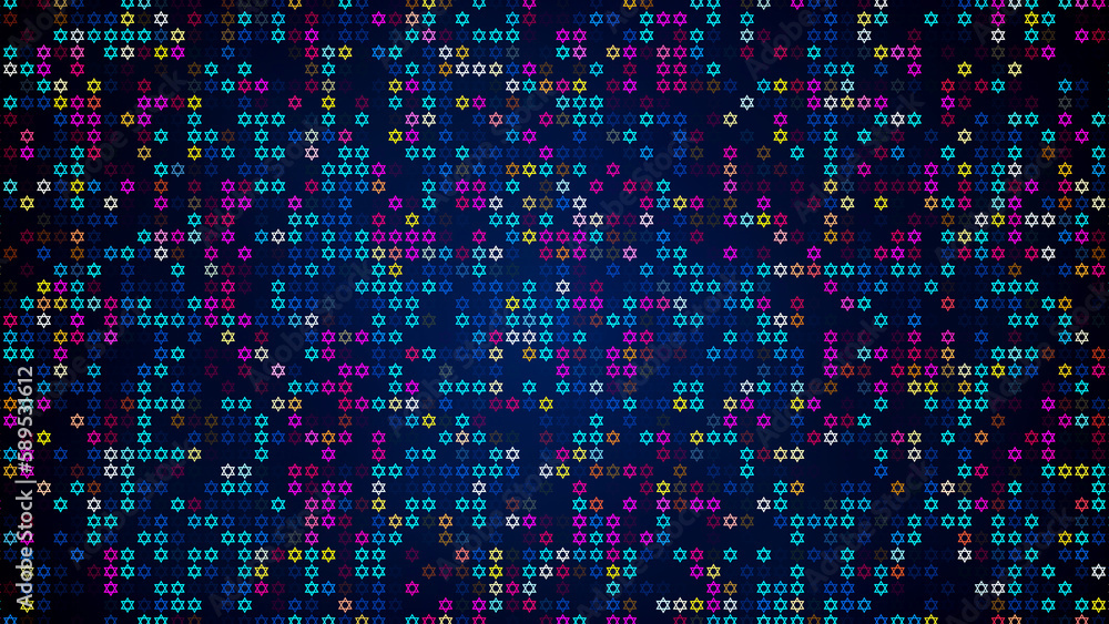 Abstract Artistic Random Fractal Blue Red Yellow Shiny And Transparent Small Star Of David Judaism Symbol Grid Pattern Screen Background Abstract Artistic Random Fractal Blue Red Yellow Shiny And Transparent Small Star Of David Judaism Symbol Grid Pattern Screen Background