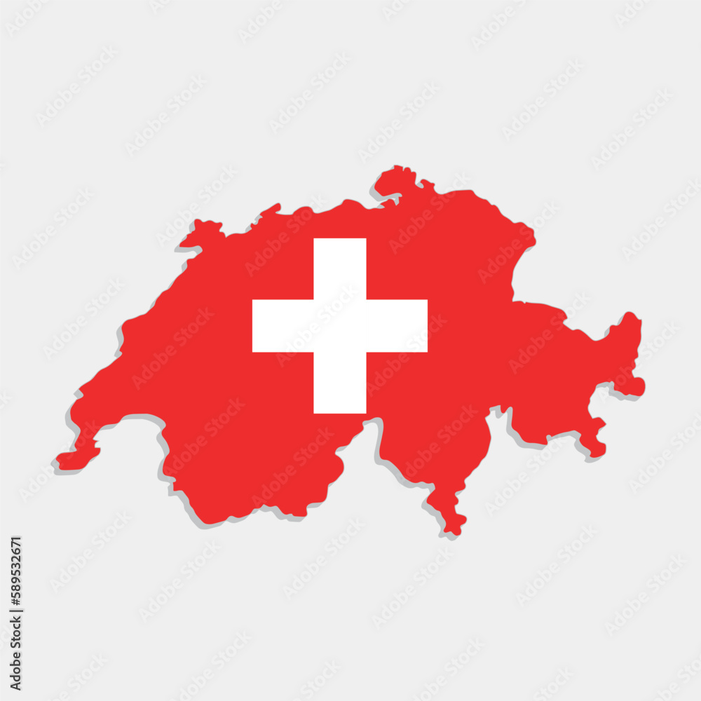 switzerland map with flag on gray background switzerland map with flag on gray background