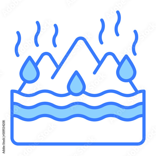 An amazing vector design of Melting Glaciers in trendy style, world earth day icon