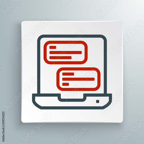 Line Taxi mobile app icon isolated on white background. Mobile application taxi. Colorful outline concept. Vector