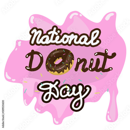 National Donut Day. Holiday concept.