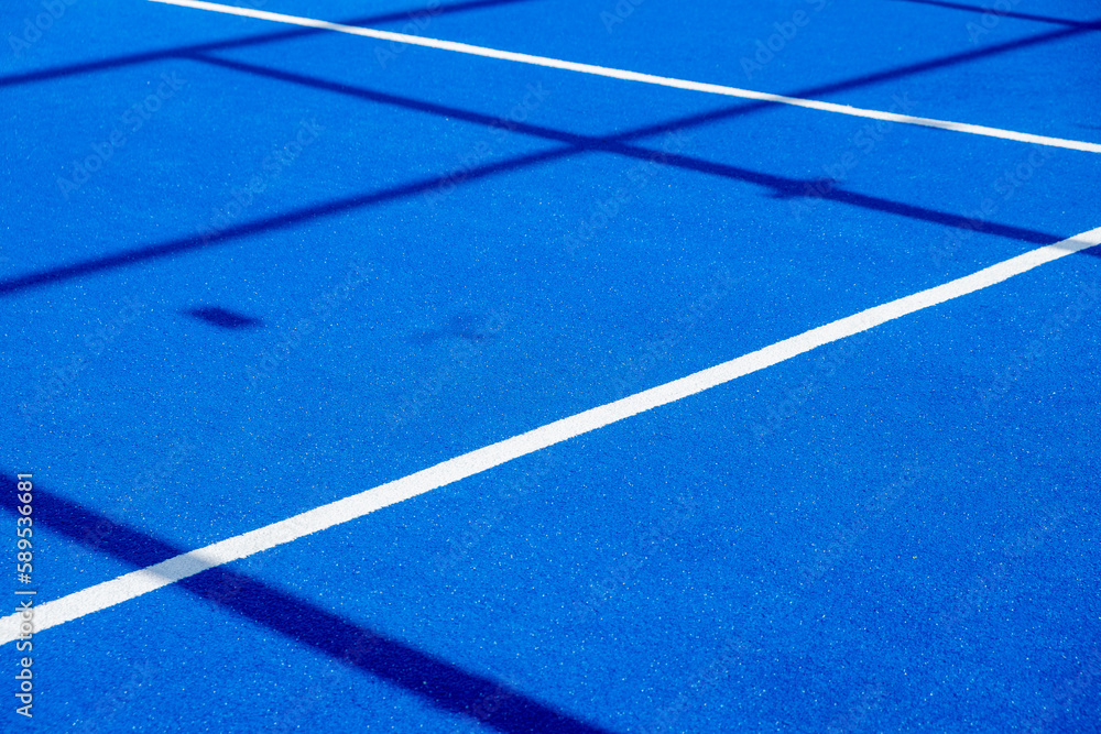 blue paddle tennis court, sports background