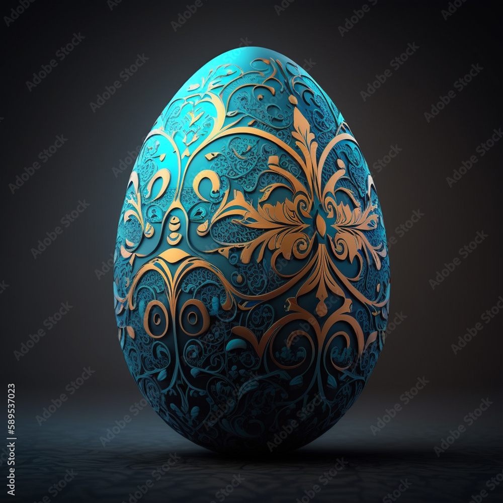 A painted egg with flowers on it is on a table. A painted egg with flowers on it is on a table.