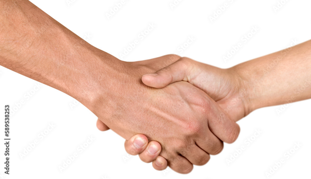 Closeup of Two People Shaking Hands