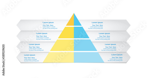 Pyramid Infographics template. Vector illustration. © Duanghathai
