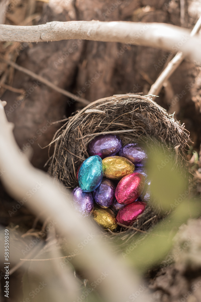 custom made wallpaper toronto digitalMini chocolate easter eggs in a birds nest