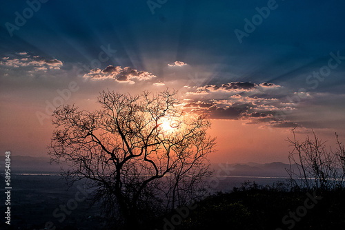 Sunset in Malawi, landascape Africa