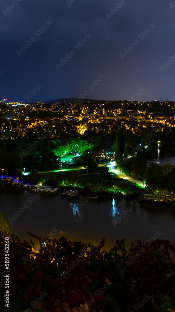 night view of Stuttgart