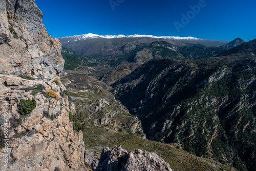 Landscape of the Sierra Nevada mountain range, Spain.