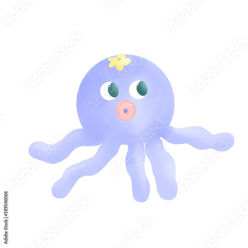 A purple octopus