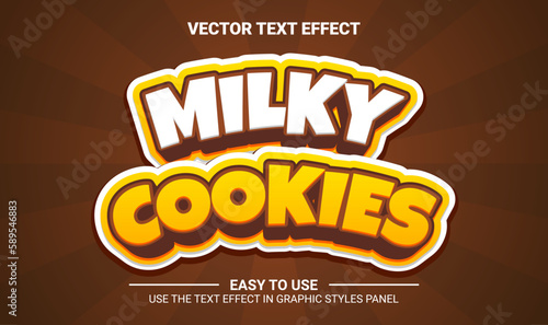 3d Choco cookies editable text effect