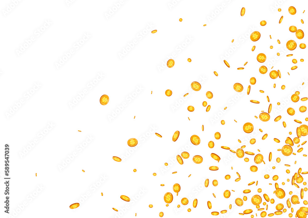 Scatter Shiny Coin Vector White Background. Scatter Shiny Coin Vector White Background.