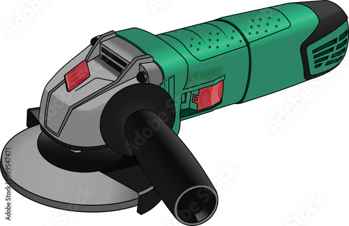 ANGLE GRINDER EPS VECTOR IMAGE