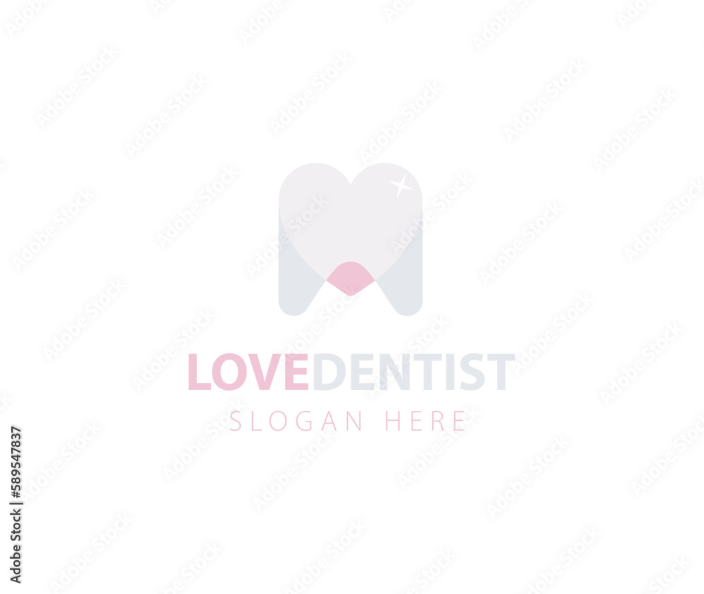 Abstract Dental love people health care logo design vector illustration Abstract Dental love people health care logo design vector illustration
