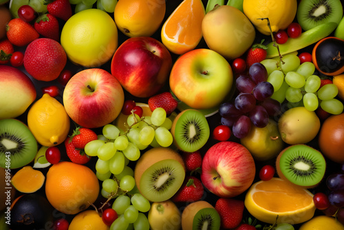  healthy raw fruits, ai generative