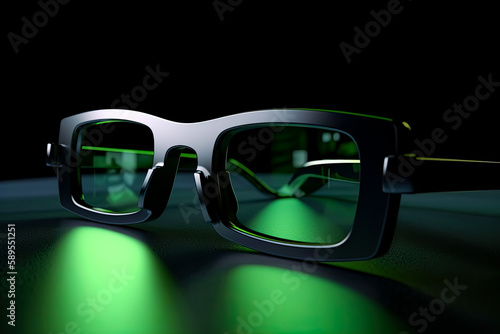  Exiting Cinema 3d glasses, Movie Night. Generative AI.