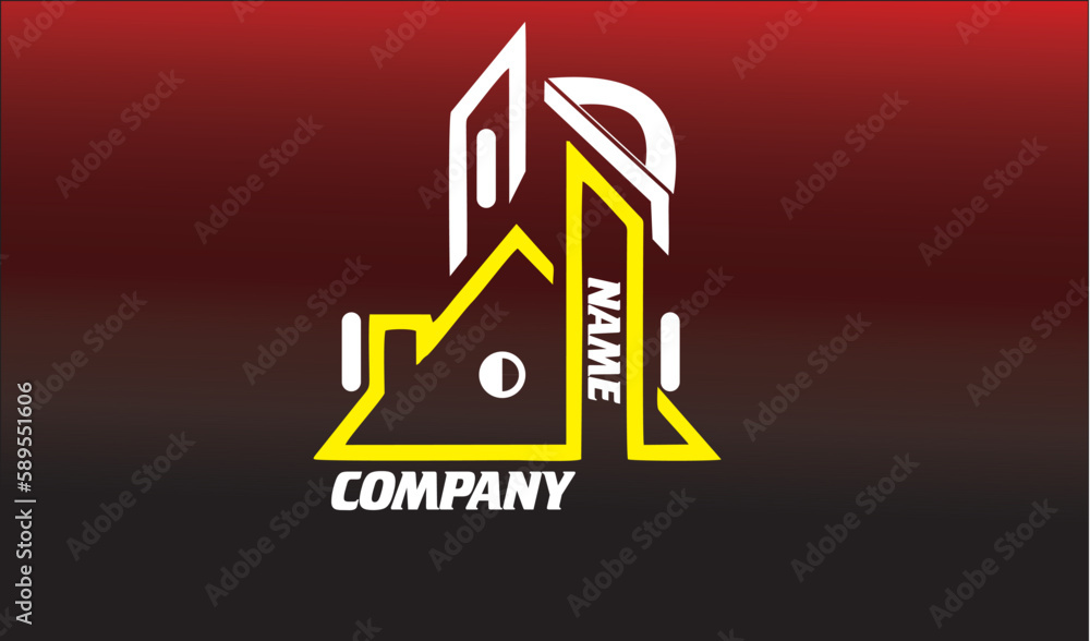Fototapeta premium company log illustration vector of a building