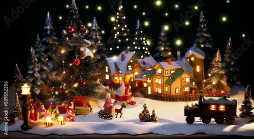 christmas tree at night