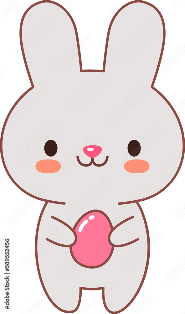 Cute bunny baby rabbit png isolated icon. Funny character adorable rabbit or hare with Easter egg. Spring design element. Sweet cartoon anime animal line art. Cute bunny baby rabbit png isolated icon. Funny character adorable rabbit or hare with Easter egg. Spring design element. Sweet cartoon anime animal line art.